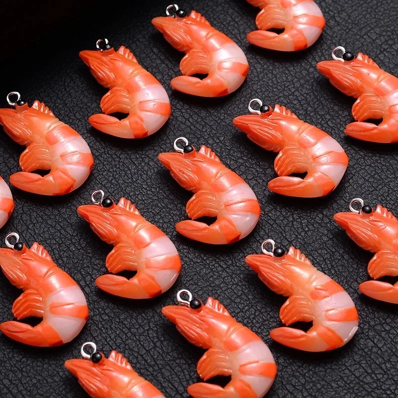 Resin Craft Projects - 10 قطع من تعليقات الكركند والجمبري