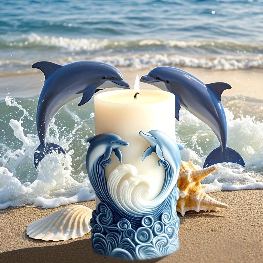 المحيط موضوع سيليكون قالب شمع  - مراجعة Resin Ocean Wave Mold وسعره