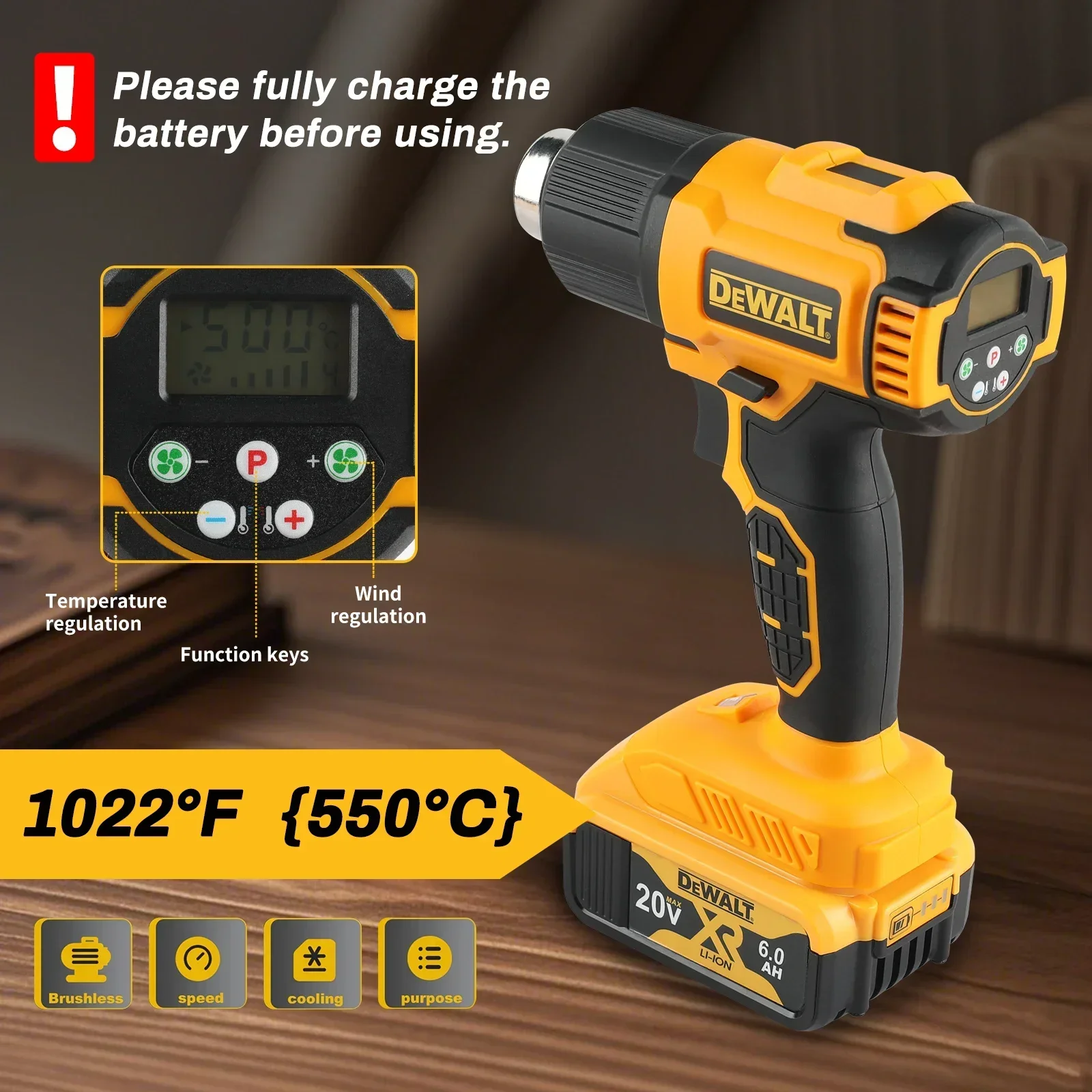 مسدس حراري لاسلكي DeWALT DCE53 - مراجعة Heat Gun Small وسعره