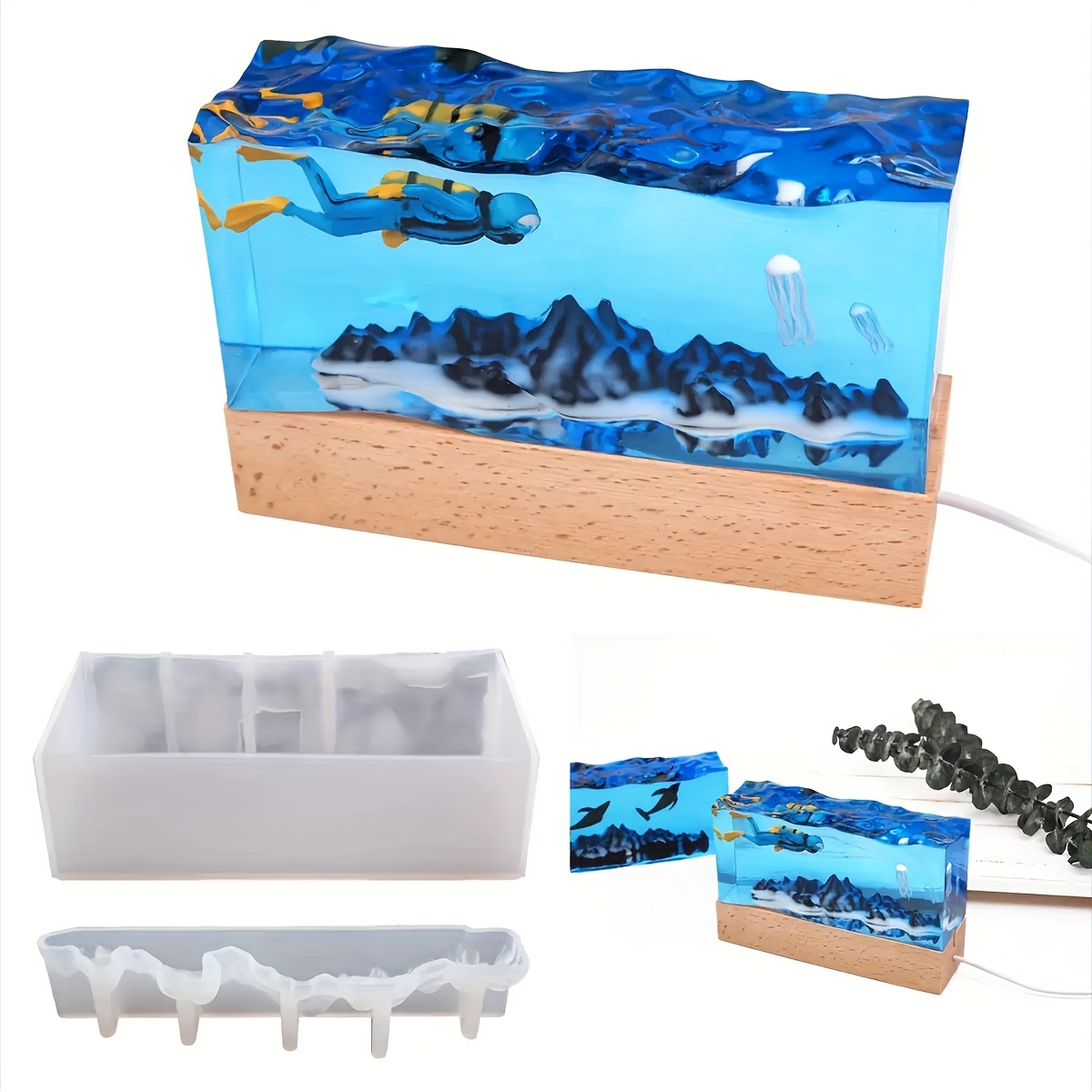 1 مجموعة من قوالب الراتنج موجة - مراجعة Resin Ocean Wave Mold وسعره