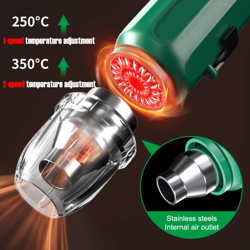مسدس هواء ساخن 350 واط بسرعتين - مراجعة Heat Gun Small وسعره