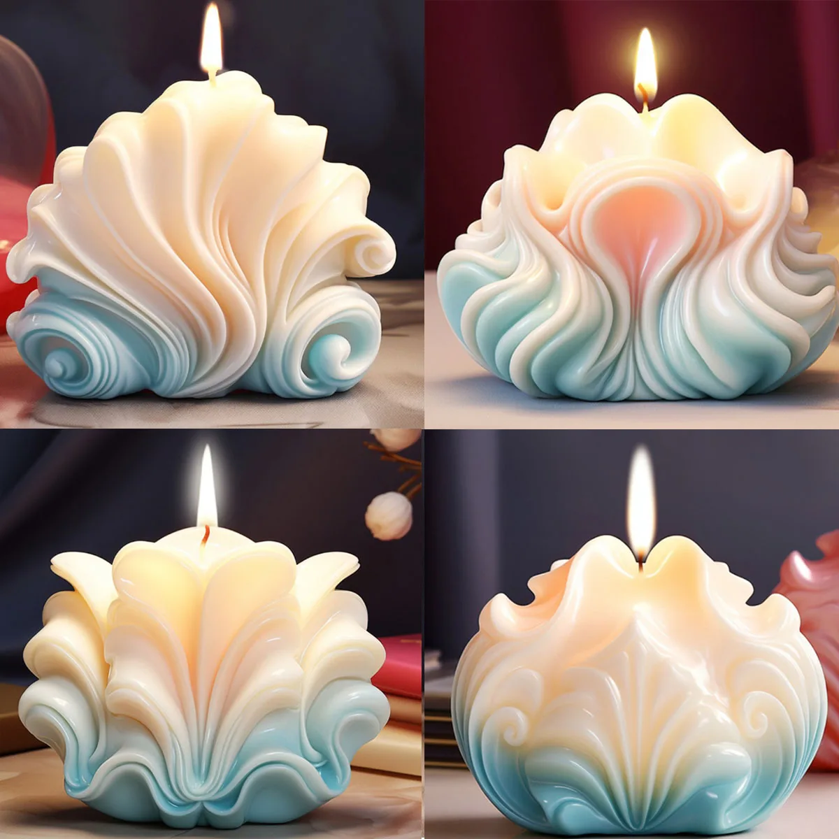 قالب سيليكون كبير على شكل صدفة - مراجعة Resin Ocean Wave Mold وسعره