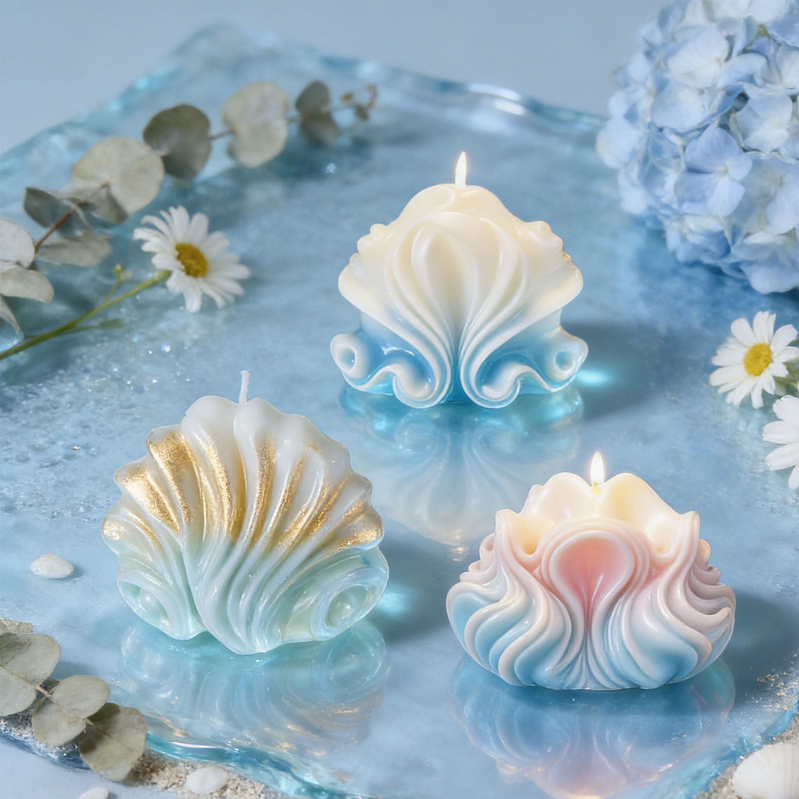 قالب سيليكون كبير على شكل صدفة - مراجعة Resin Ocean Wave Mold وسعره