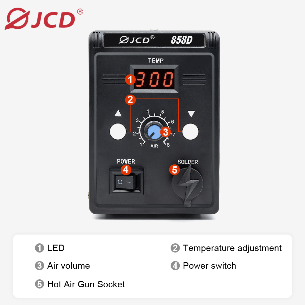 JCD مسدس هواء ساخن 858D 700 وا - مراجعة Heat Gun Small وسعره