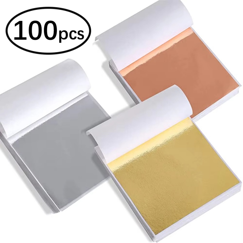 100 قطعة من ورق الذهب والفضة و - مراجعة Gold Foil Flakes وسعره